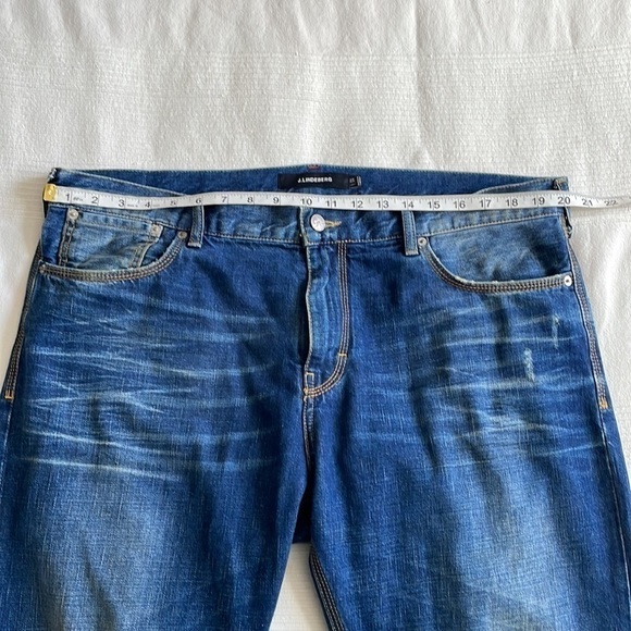 J. Lindberg Distressed Hemmed Jeans Size 38x27 - Picture 6 of 8